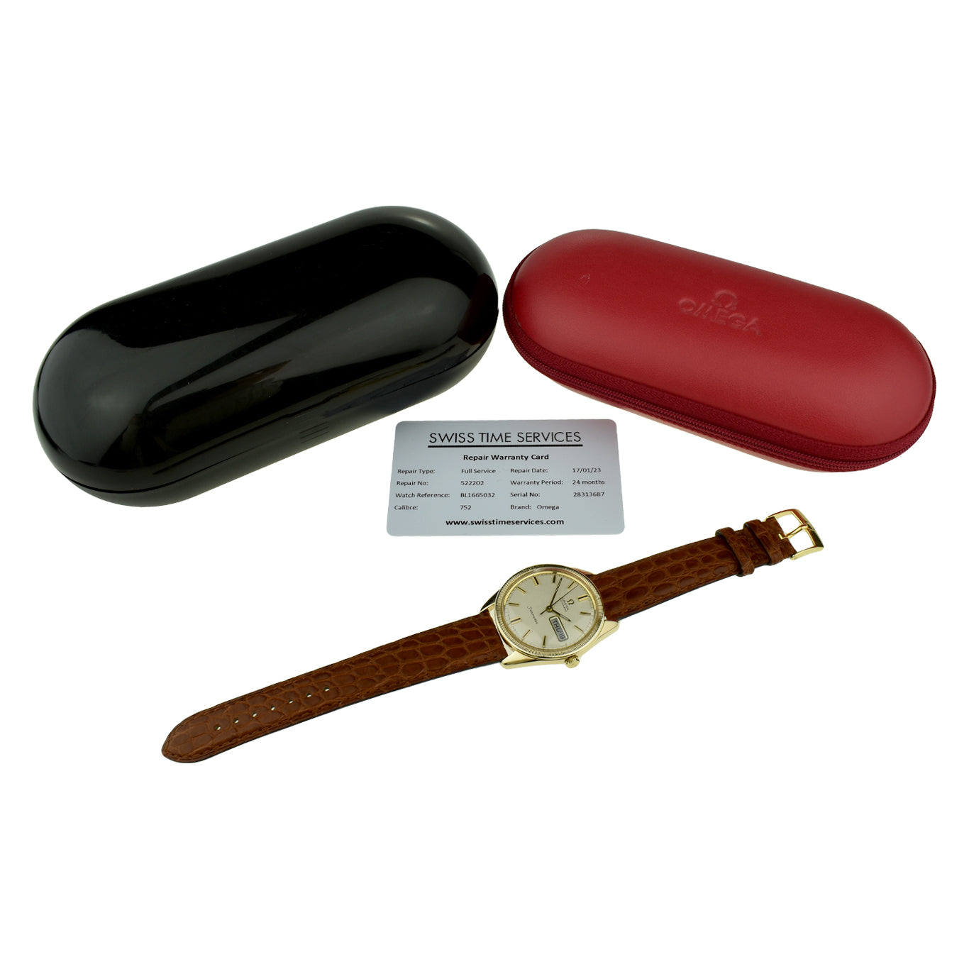 Omega Seamaster Day-Date 9ct Vintage Automatic Wristwatch