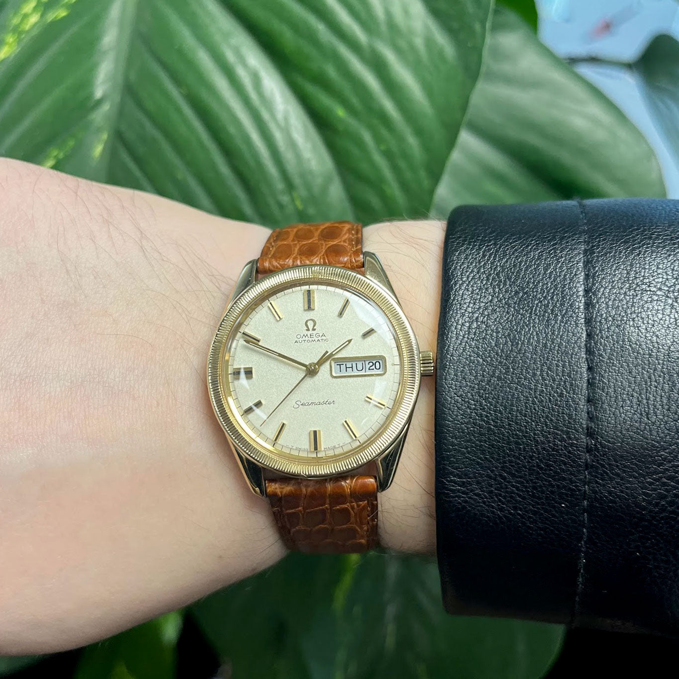 Omega Seamaster Day-Date 9ct Vintage Automatic Wristwatch