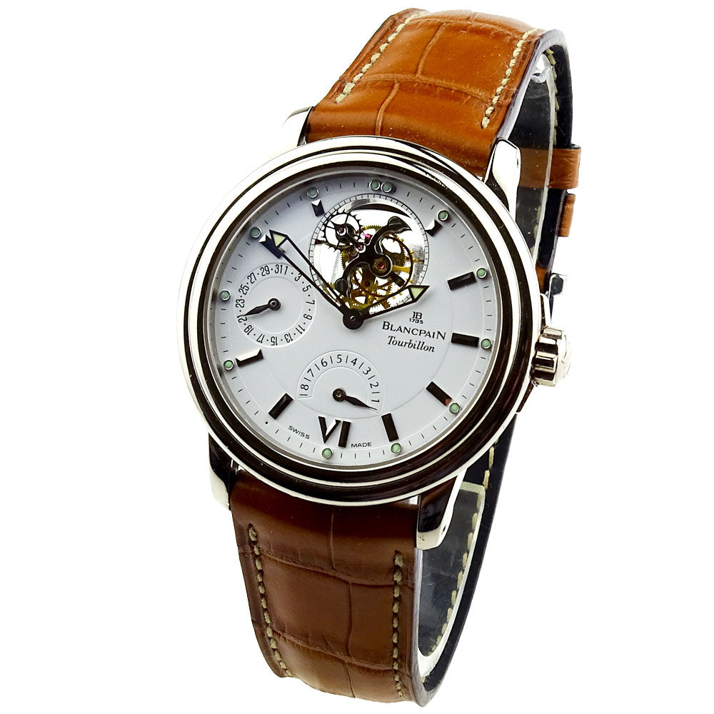 Blancpain Leman Tourbillon 18k White Gold 2125 1527 53