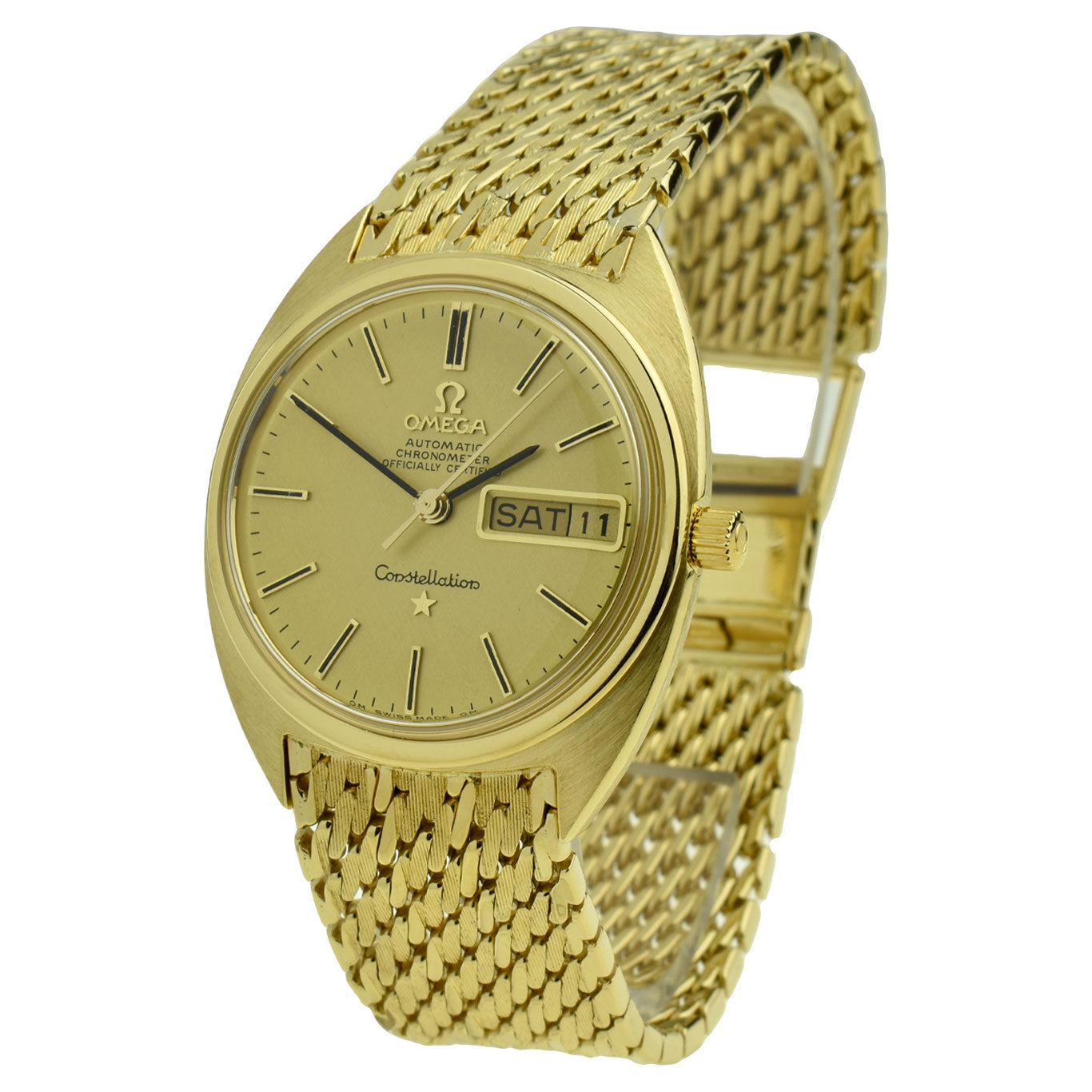 Omega Constellation 18ct Gold Day Date Automatic Wristwatch