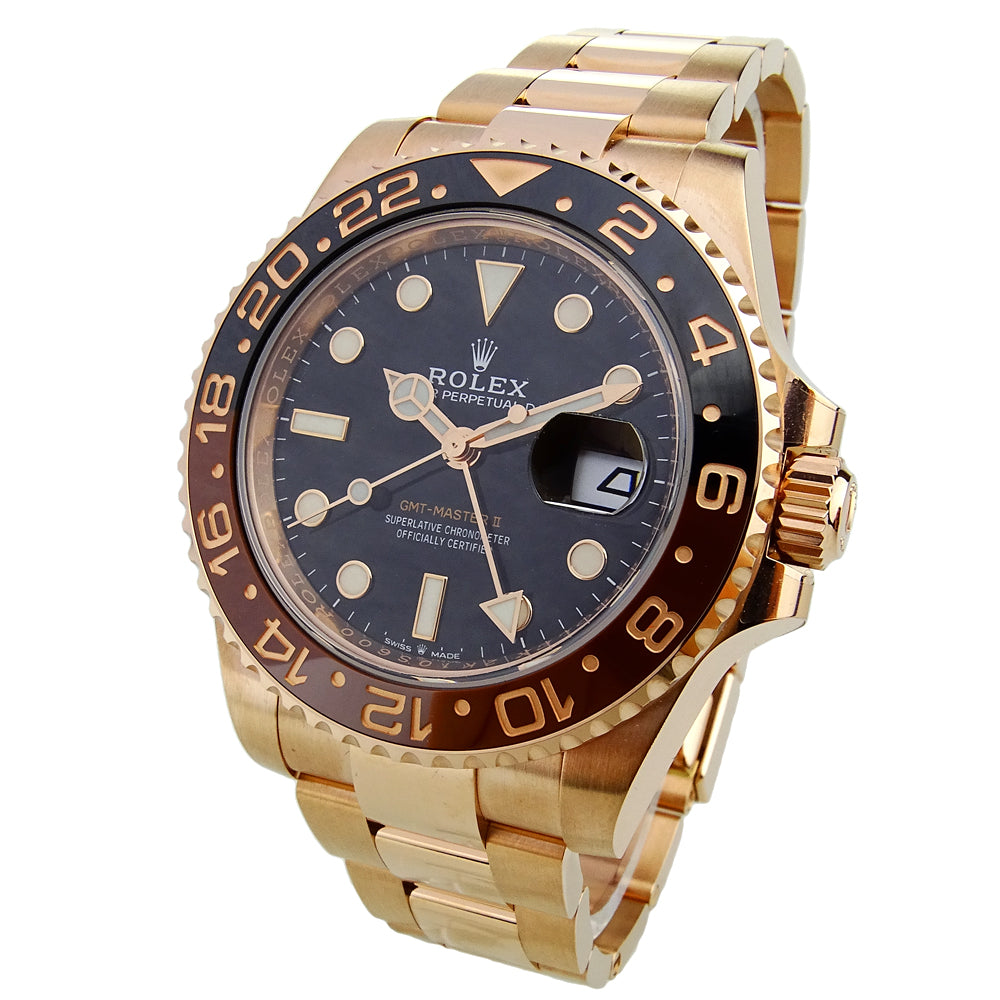 Rolex GMT-Master II 18k Rose Gold Rootbeer 126715CHNR