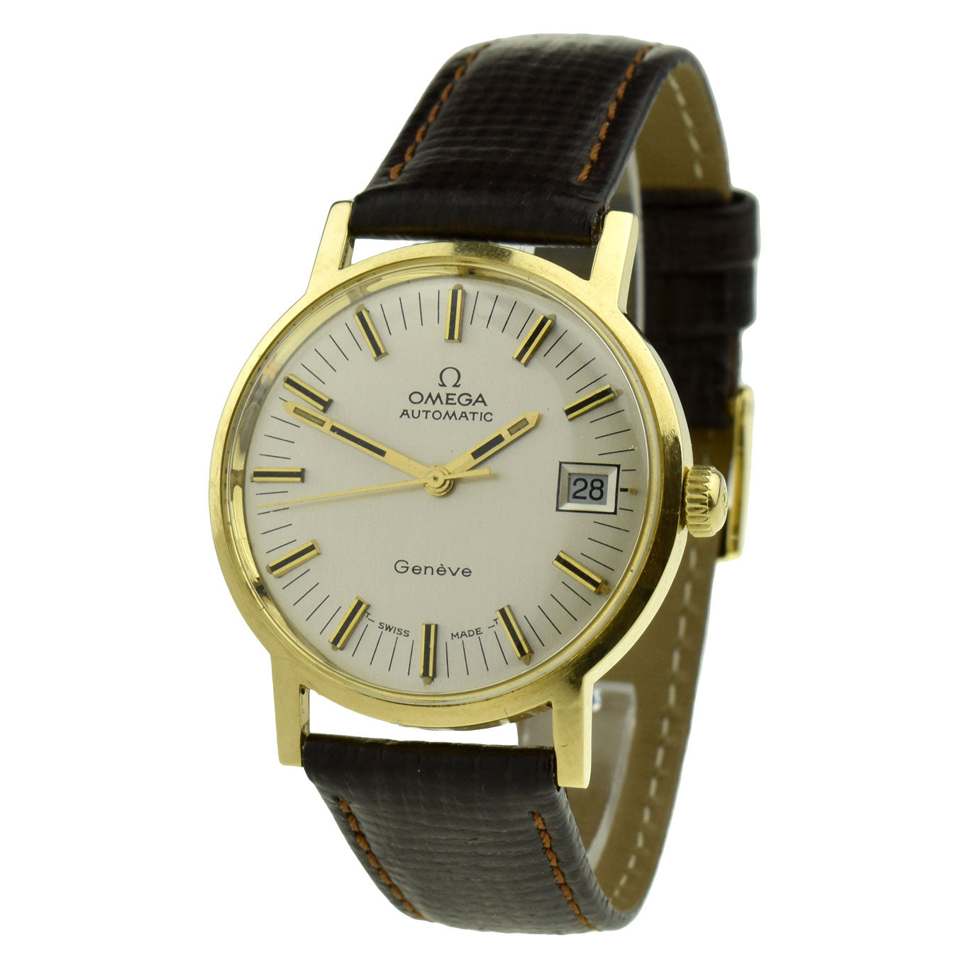 Omega Geneve Vintage 18ct Gold Automatic Wristwatch