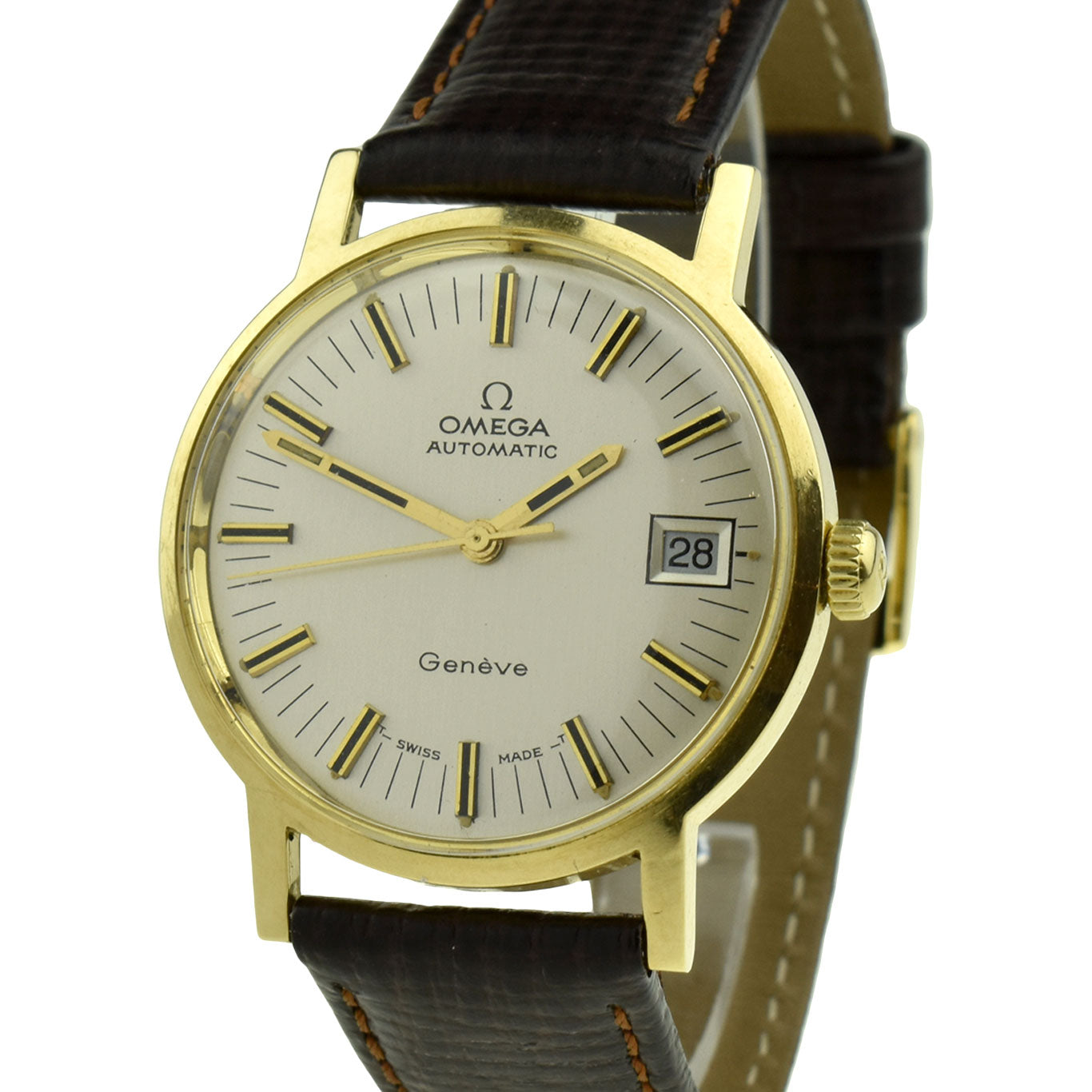 Omega Geneve Vintage 18ct Gold Automatic Wristwatch
