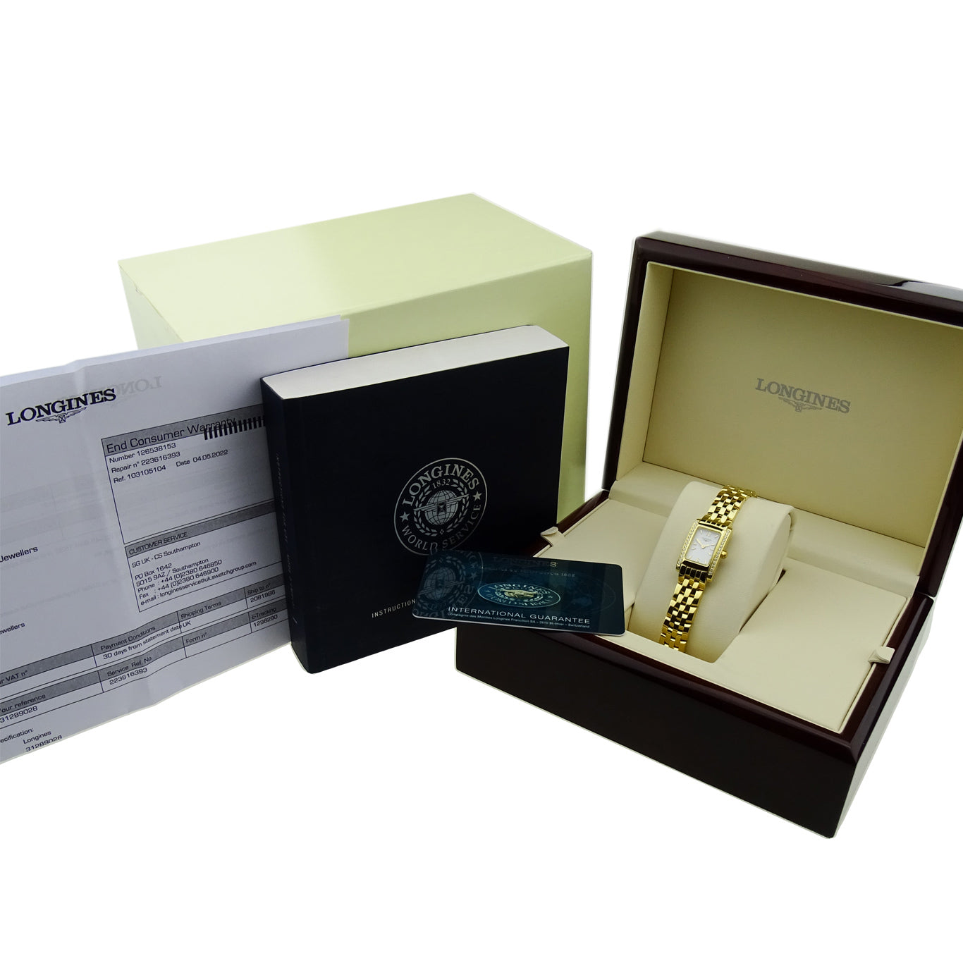 Longines Dolce Vita 18k Gold Diamond Set Quartz L5.158.7.16.6