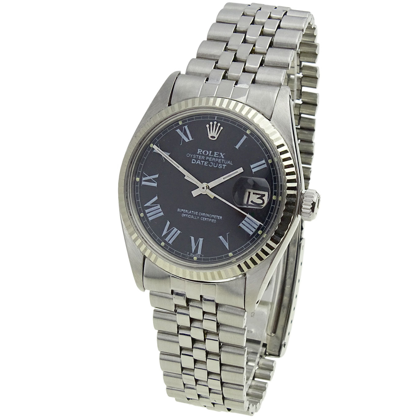 Rolex Datejust Steel and White Gold 'Buckley' Dial 1601