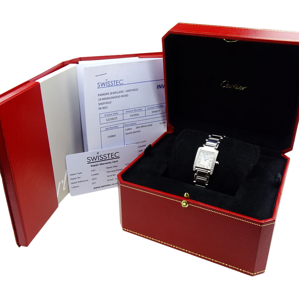 Cartier Tank Francaise 18ct White Gold WE1002SE