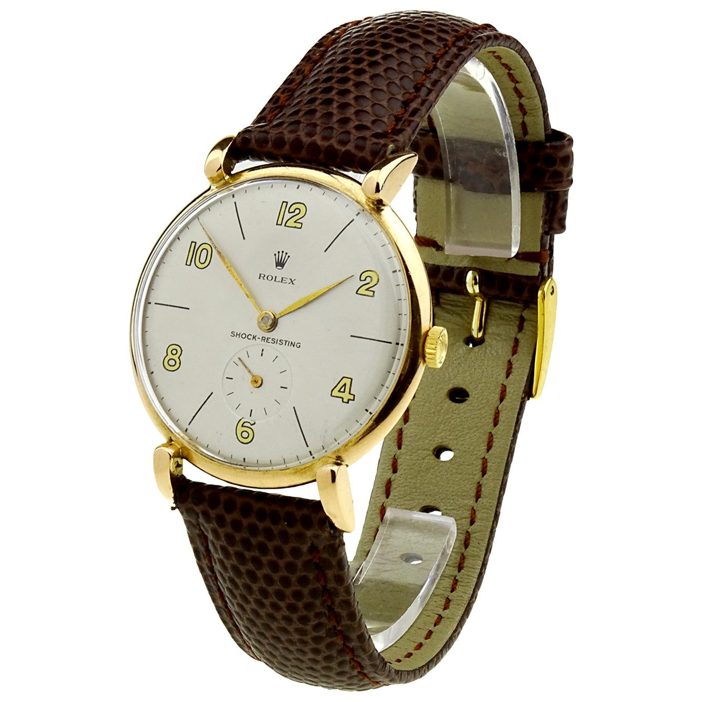 Rolex Shock-Resisting Vintage 18k Gold Mechanical at Parkers Jewellers