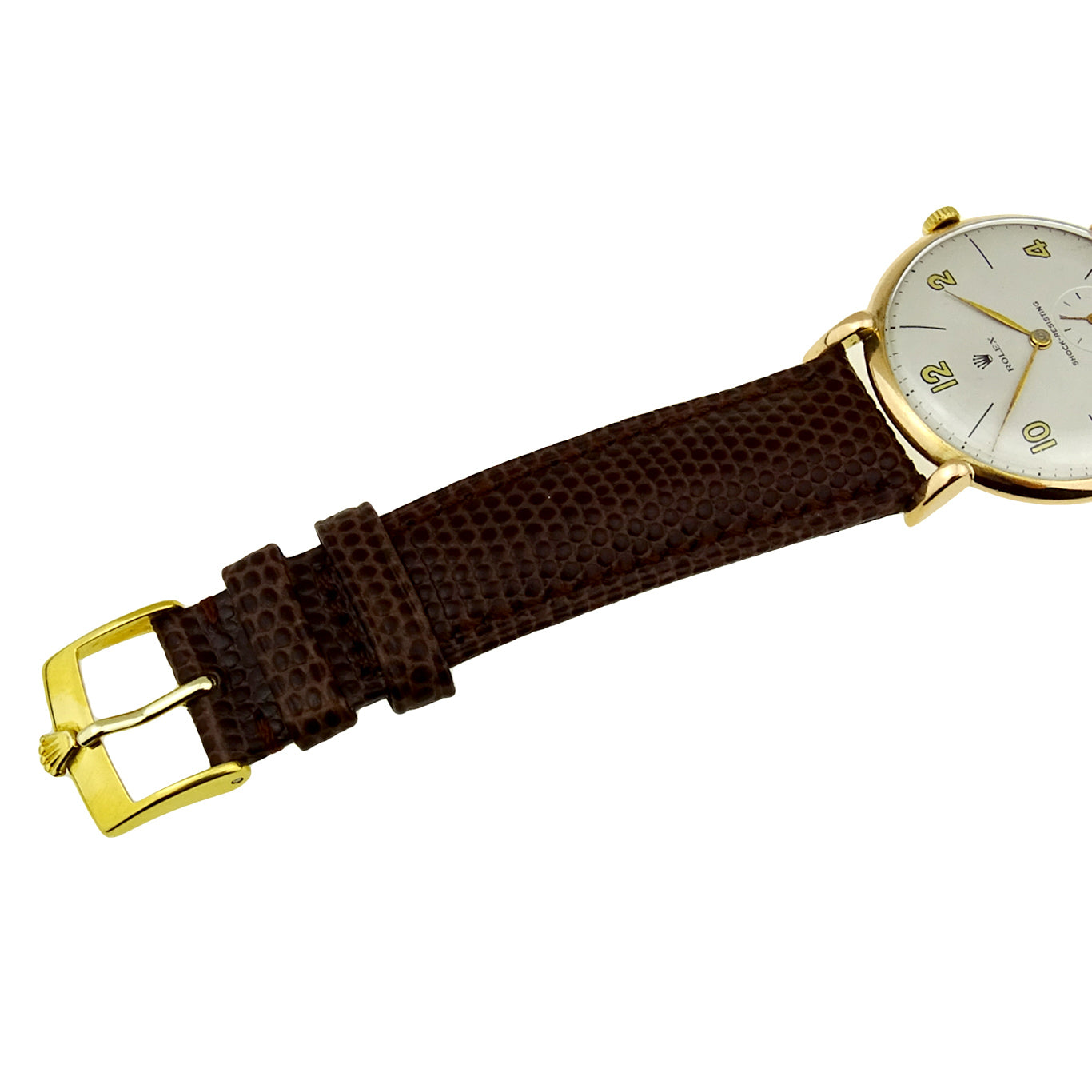 Rolex Shock-Resisting Vintage 18k Gold Mechanical