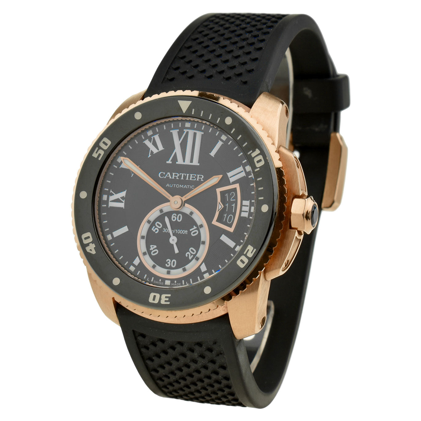 Cartier Calibre De Cartier Diver 18k Rose Gold W7100052