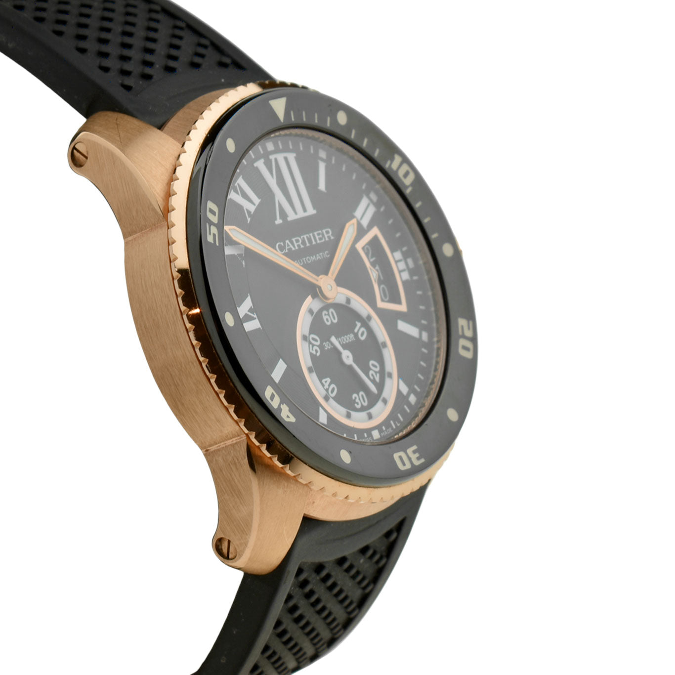 Cartier Calibre De Cartier Diver 18k Rose Gold W7100052
