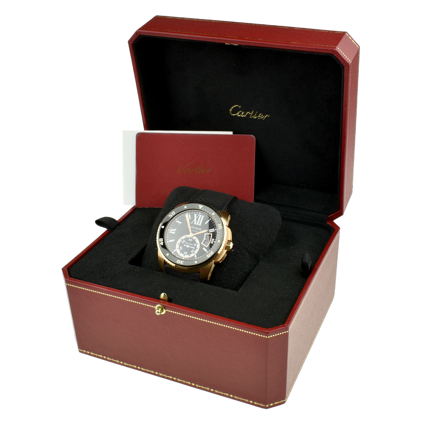 Cartier Calibre De Cartier Diver 18k Rose Gold W7100052