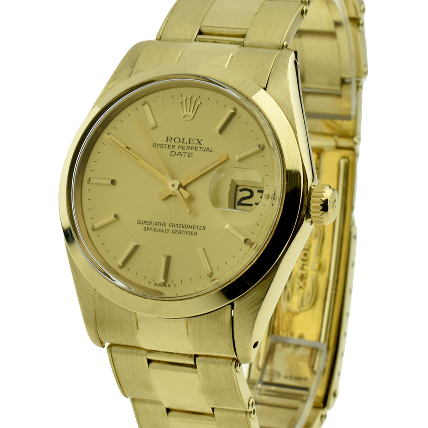 Rolex Date Oyster Perpetual Vintage 14ct Gold 1500