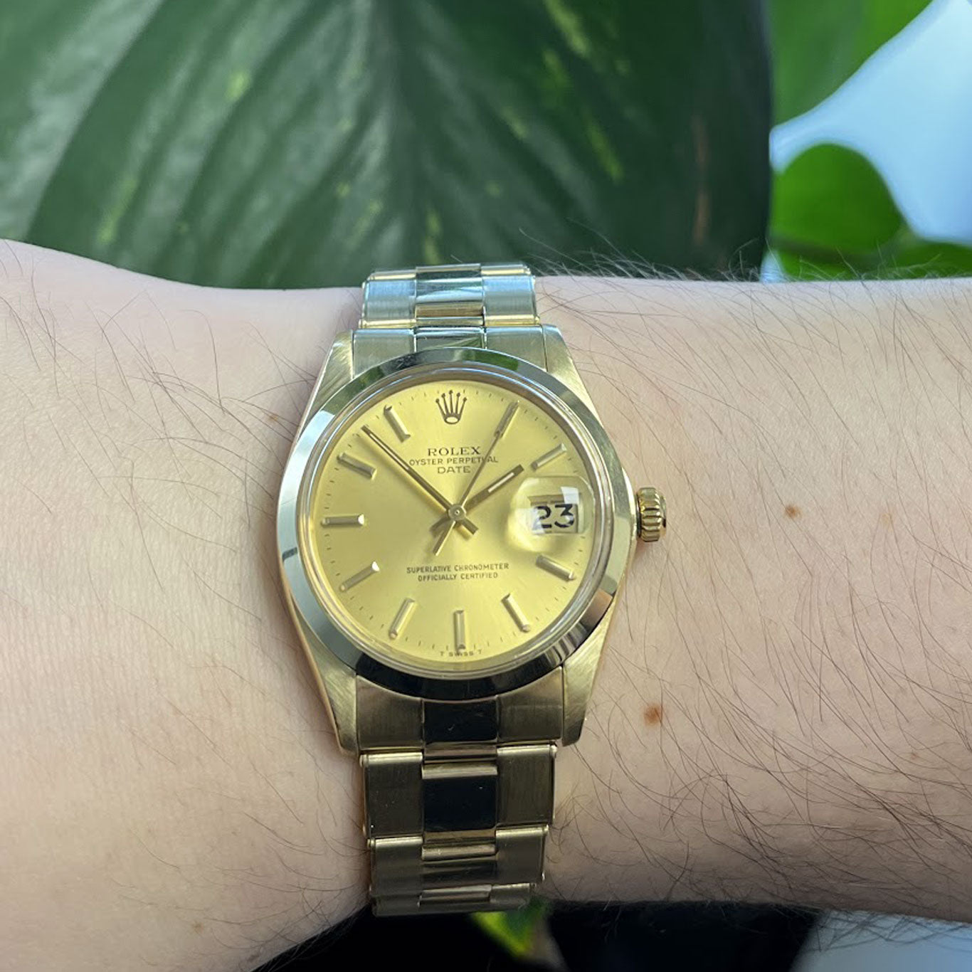 Rolex Date Oyster Perpetual Vintage 14ct Gold 1500
