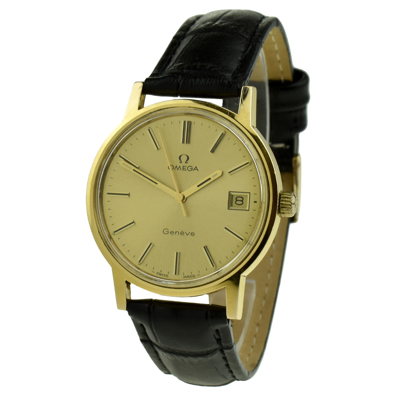 Omega Geneve Gold Plate Mechanical Wristwatch