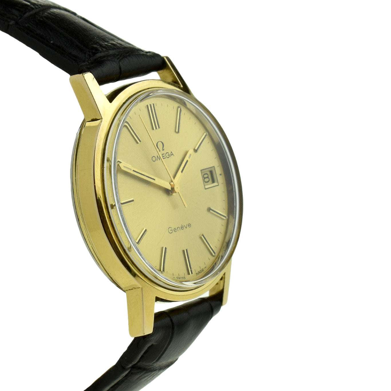 Omega Geneve Gold Plate Mechanical Wristwatch