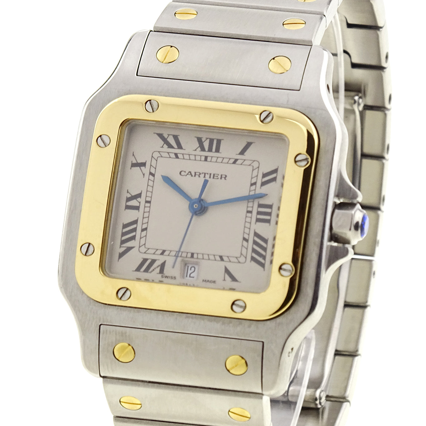 Cartier Santos Galbee Steel &amp; Gold Quartz 1566
