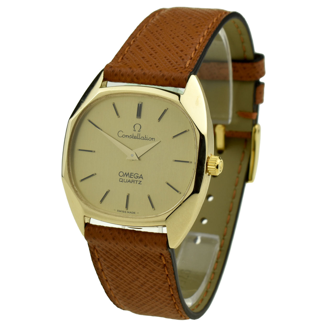 Omega De Ville 9ct Gold Quartz Wristwatch