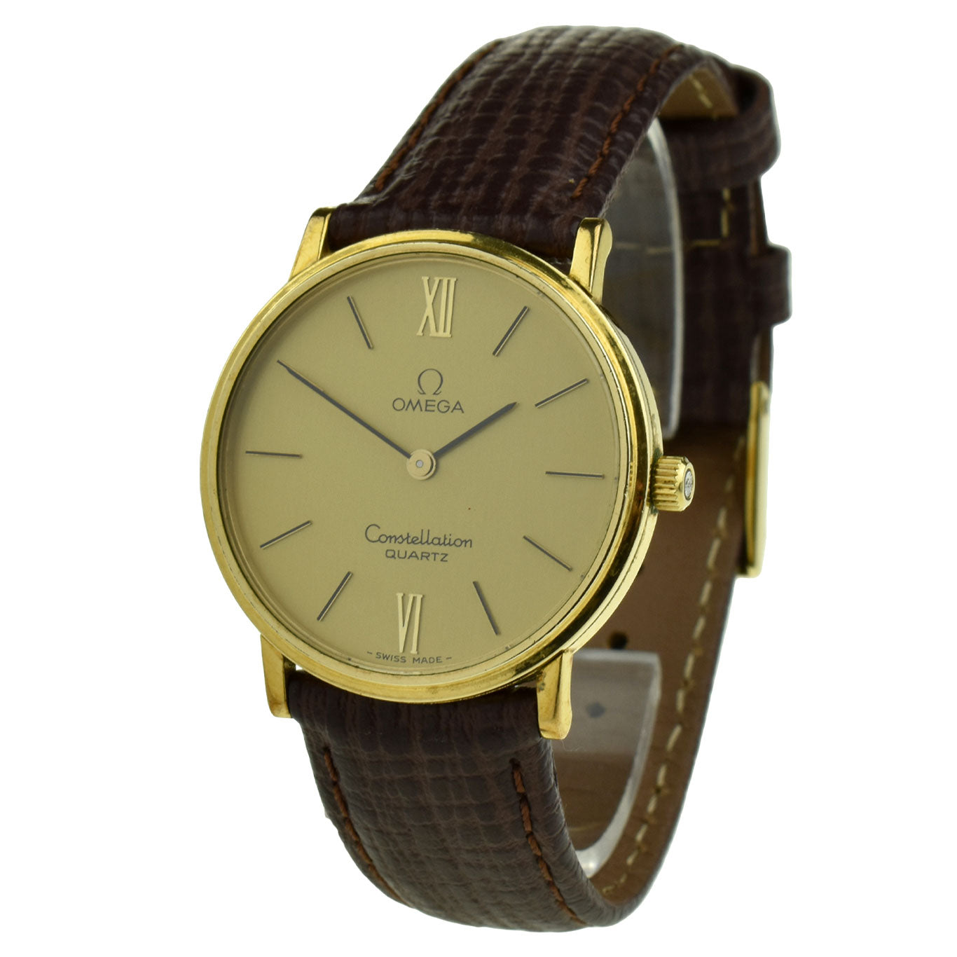 Omega Constellation Gold Plate Quartz Wristwatch