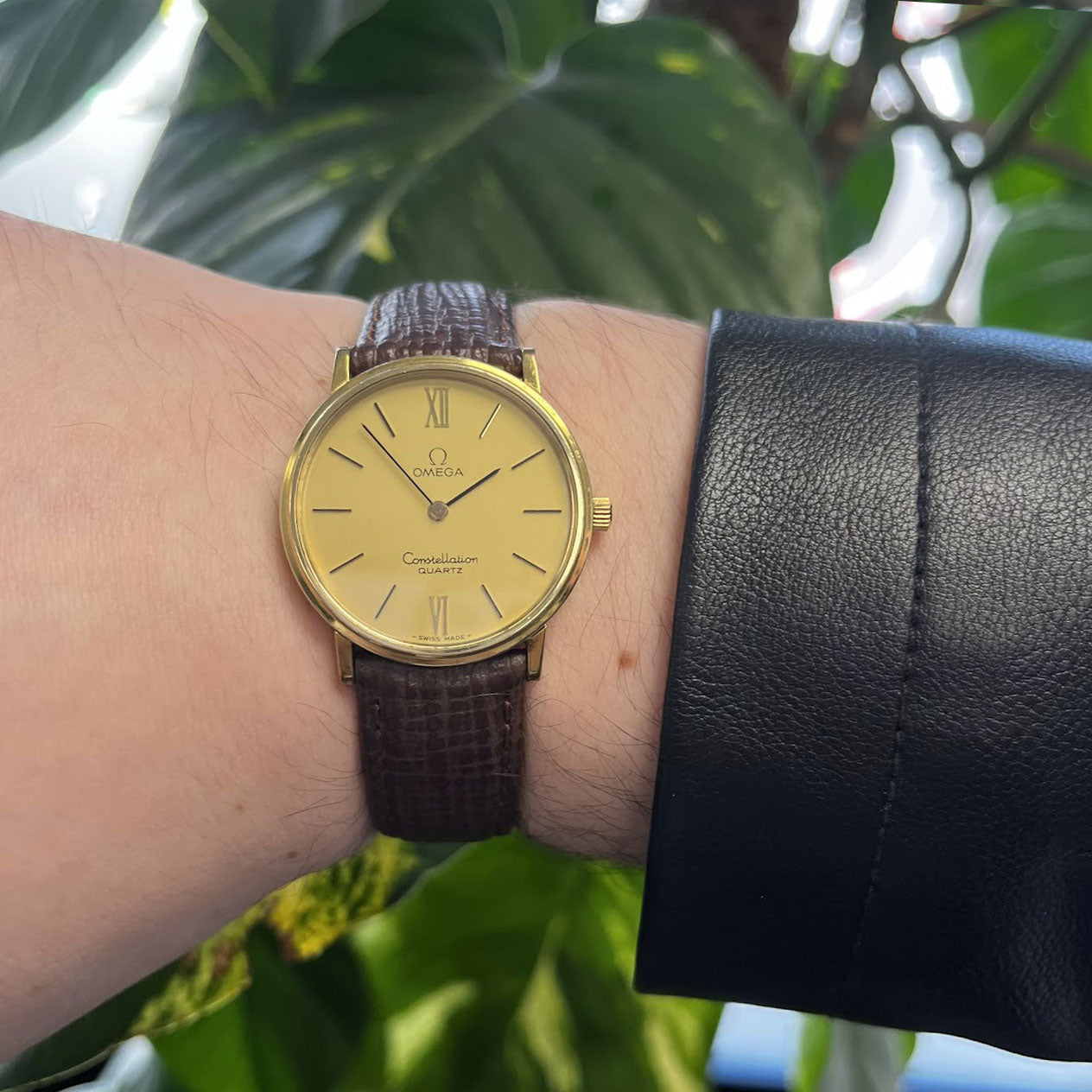 Omega Constellation Gold Plate Quartz Wristwatch