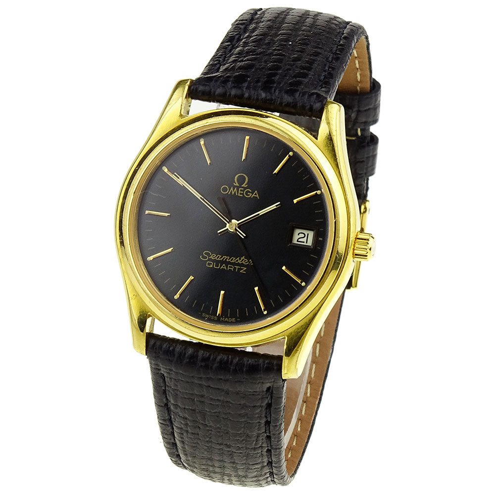 Omega Seamaster Quartz Gold Plate