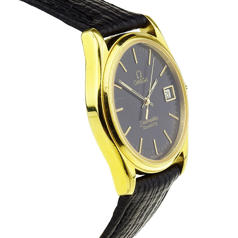 Omega Seamaster Quartz Gold Plate