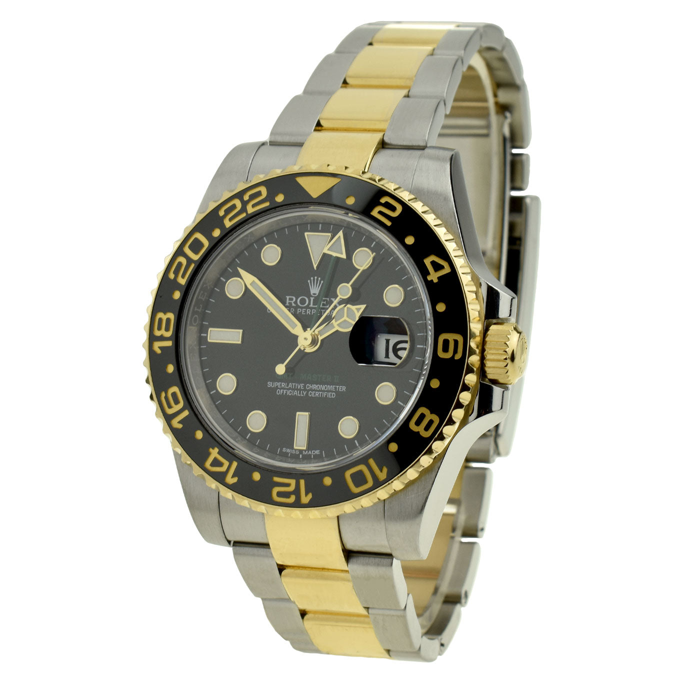 Rolex GMT-Master II Steel & Gold 116713LN at Parkers Jewellers.