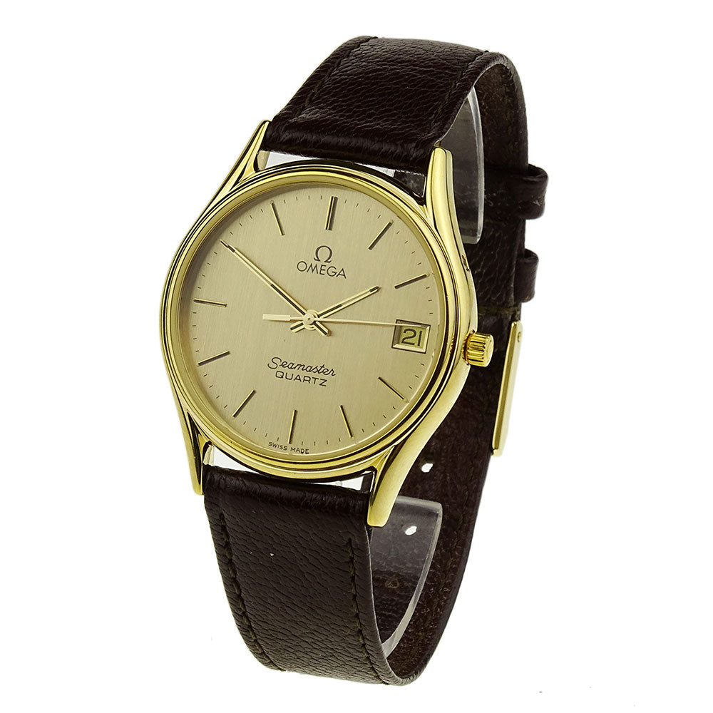 Omega Seamaster Quartz Gold Plate