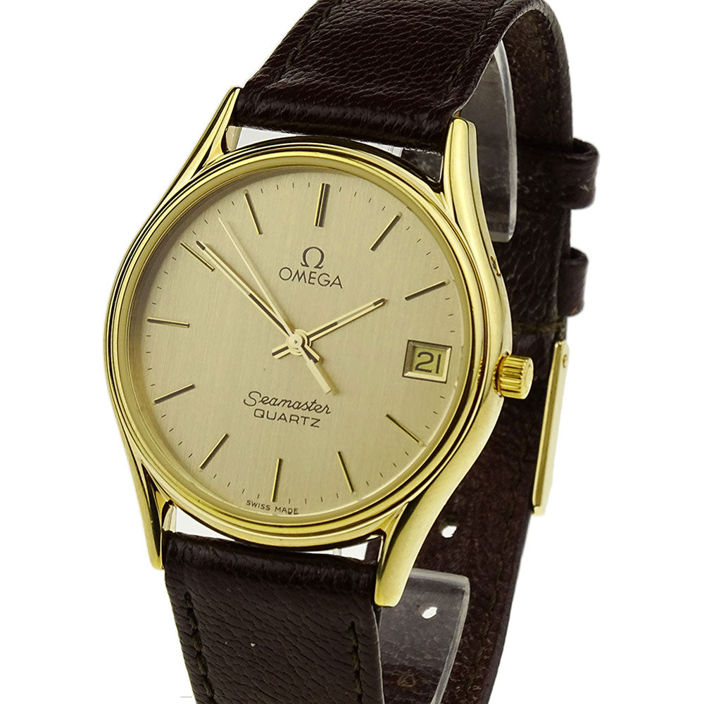 Omega Seamaster Quartz Gold Plate