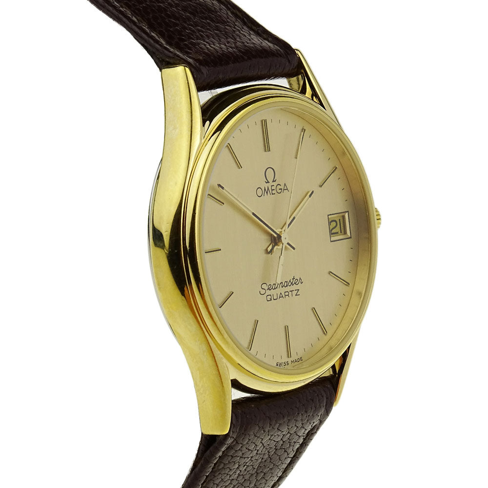 Omega Seamaster Quartz Gold Plate