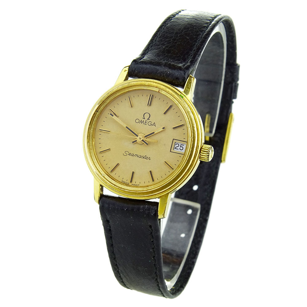 Omega Seamaster Gold Plated Ladies Quartz
