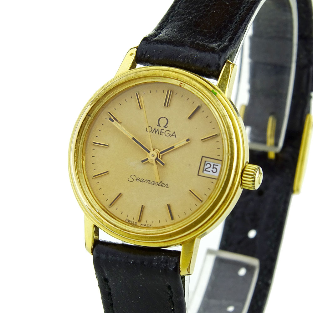 Omega Seamaster Gold Plated Ladies Quartz