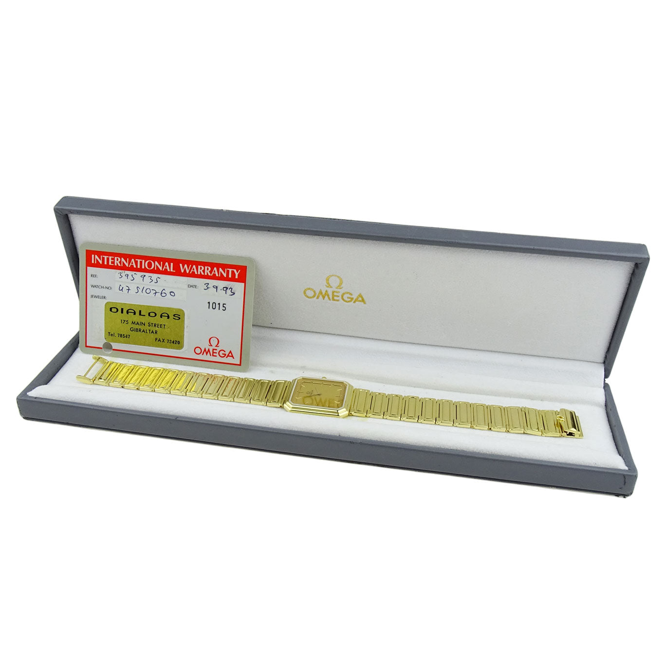 Omega 18ct Gold Slimline Quartz