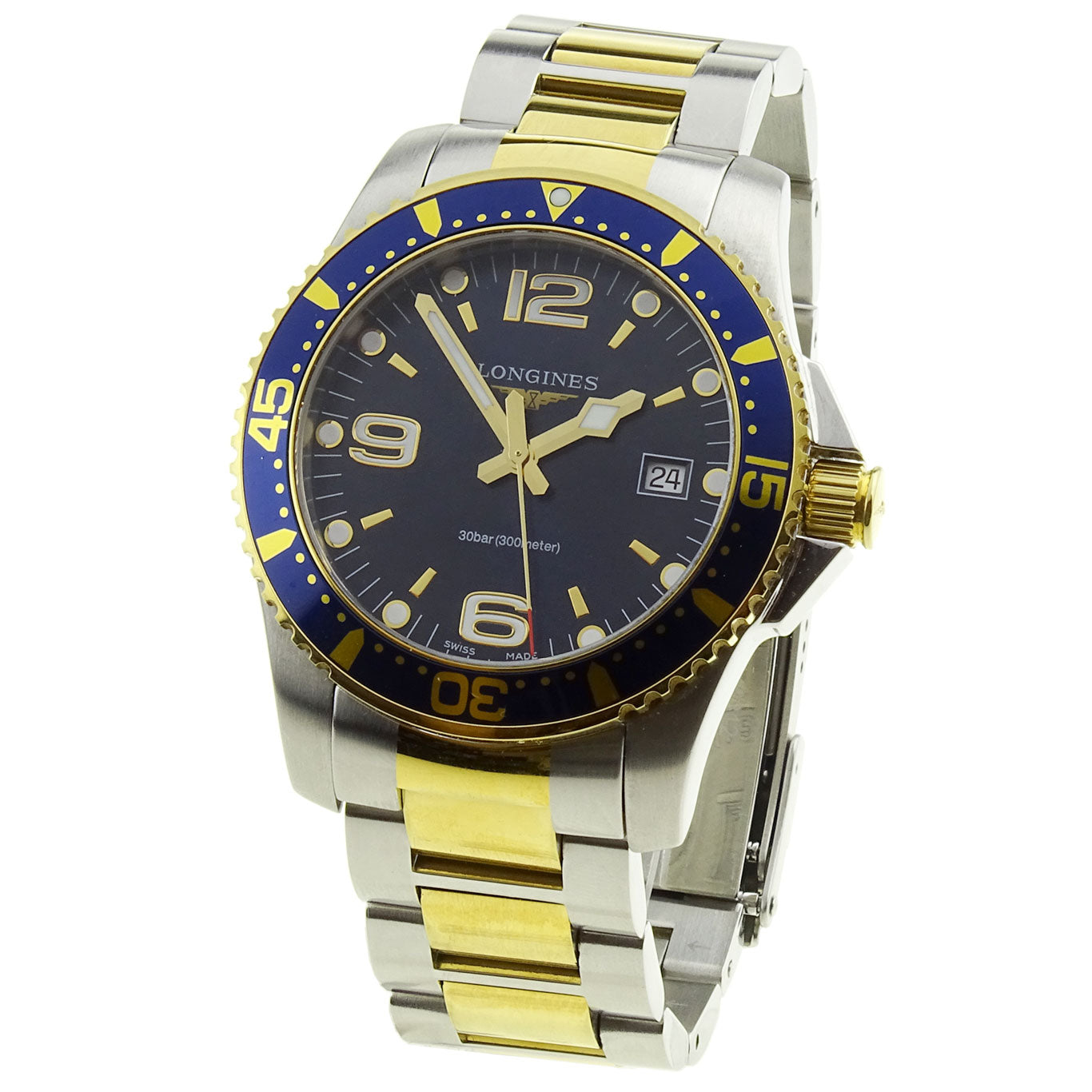 Longines Hydro Conquest Steel &amp; Gold Quartz L3.740.3.96.7