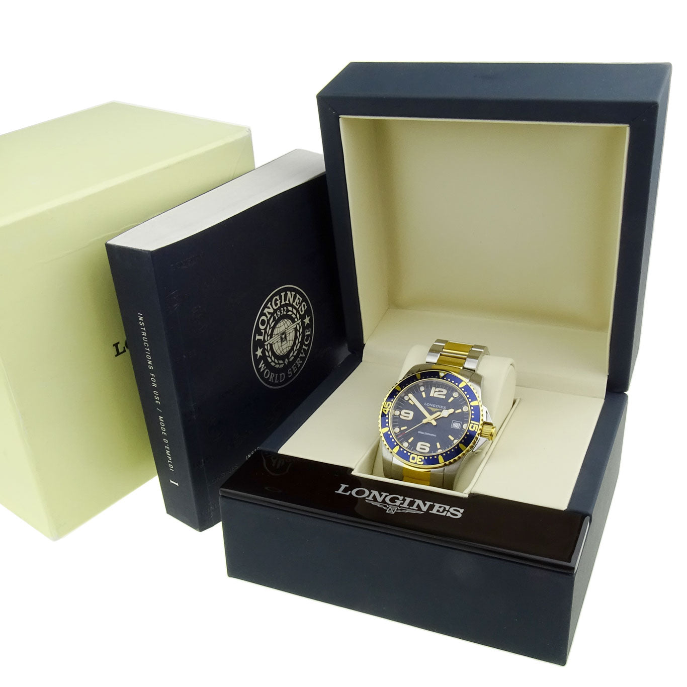 Longines Hydro Conquest Steel &amp; Gold Quartz L3.740.3.96.7