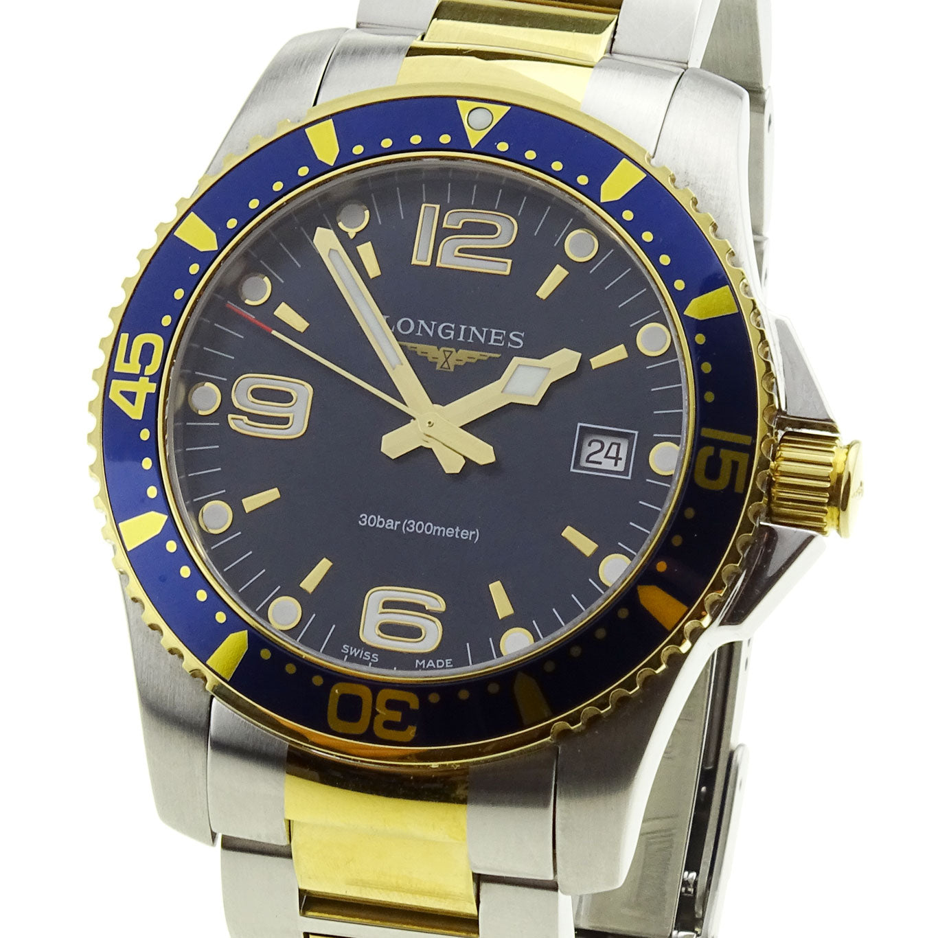 Longines Hydro Conquest Steel &amp; Gold Quartz L3.740.3.96.7