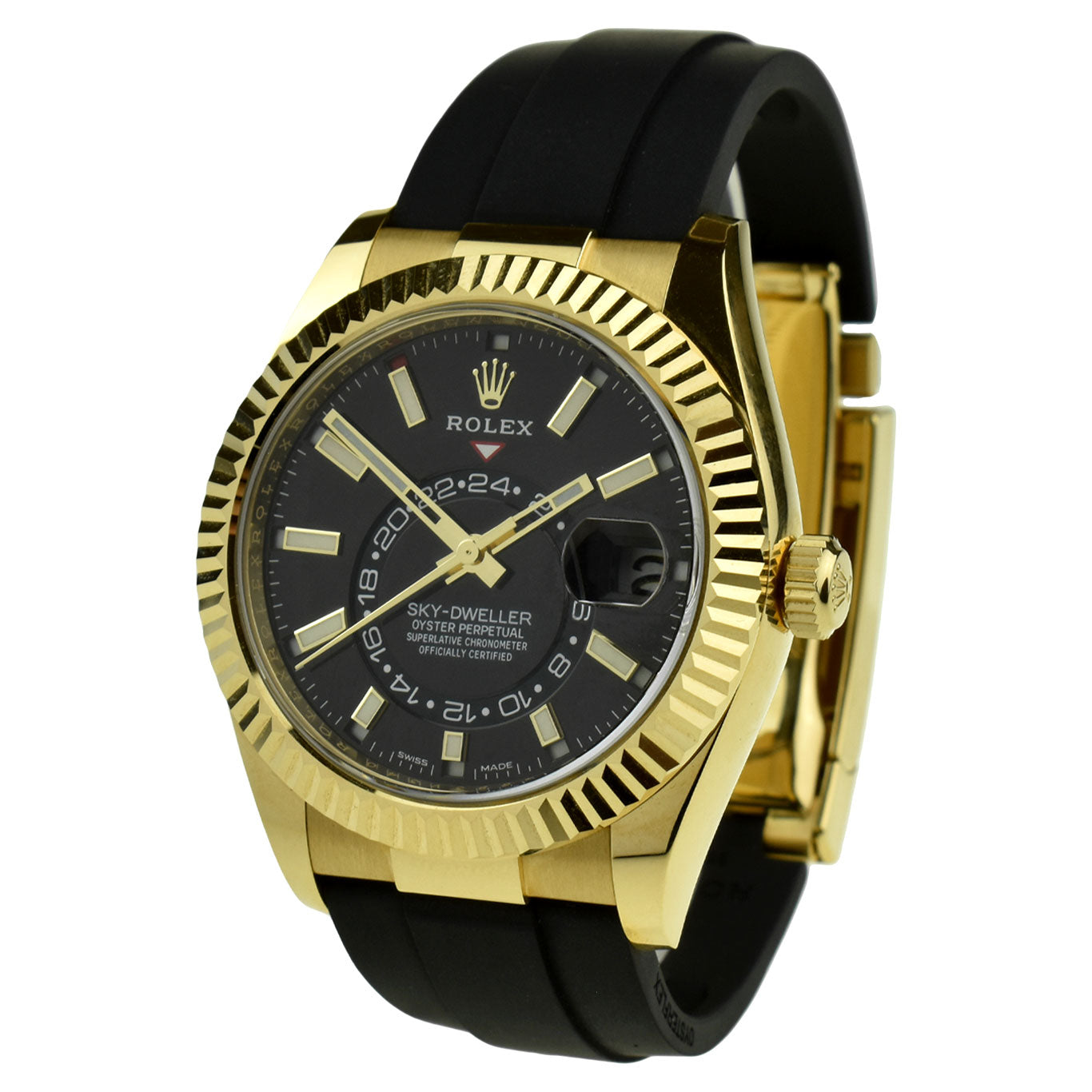 Rolex Sky-Dweller 18ct Gold Oysterflex 326238 at Parkers Jewellers