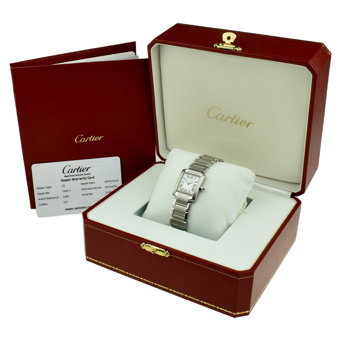 Cartier Lady Tank Francaise Steel MOP Quartz W51028Q3