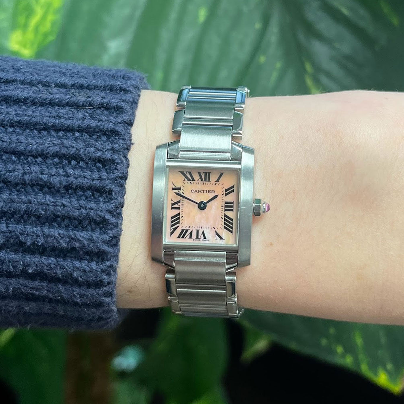 Cartier Lady Tank Francaise Steel MOP Quartz W51028Q3