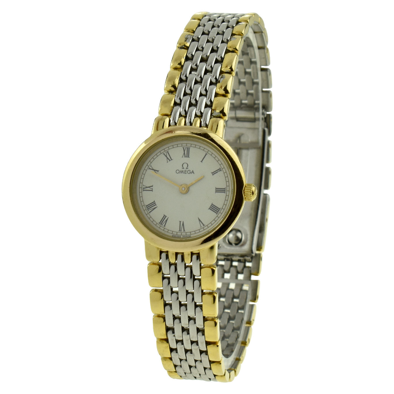 Omega De Ville Steel &amp; Gold Plate Quartz 6360.23.00