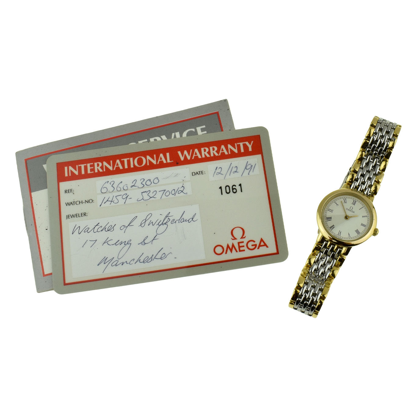 Omega De Ville Steel &amp; Gold Plate Quartz 6360.23.00