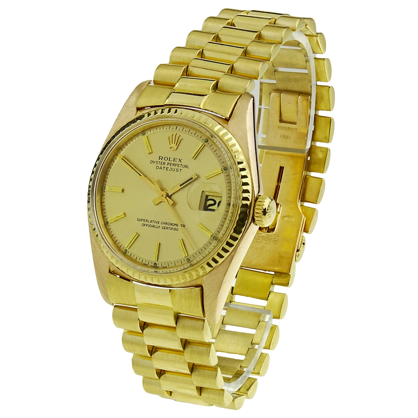Rolex Datejust Oyster Perpetual 18k Gold 1601 at Parkers Jewellers