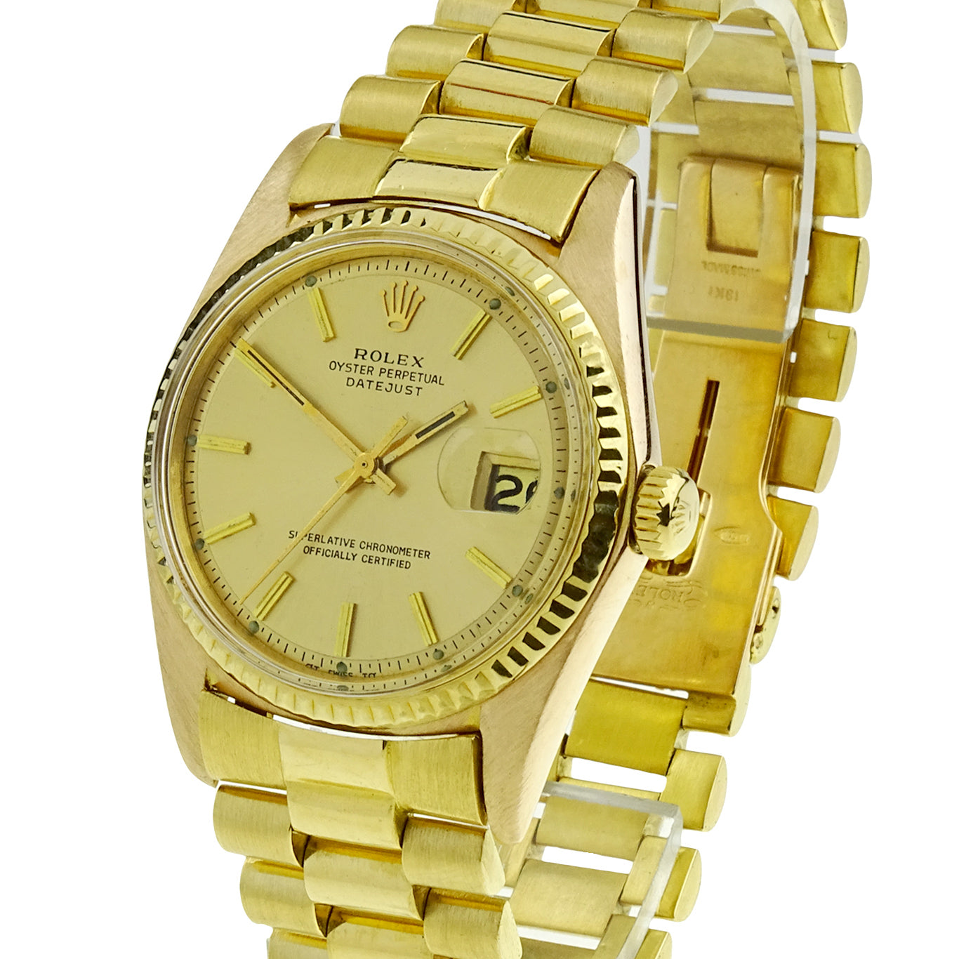 Rolex Datejust Oyster Perpetual 18k Gold 1601