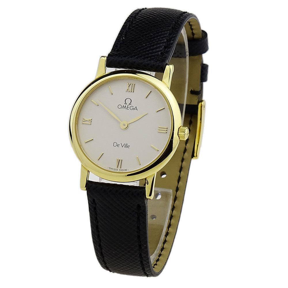 Omega Lady DeVille 18ct Gold Quartz 7350.33.01