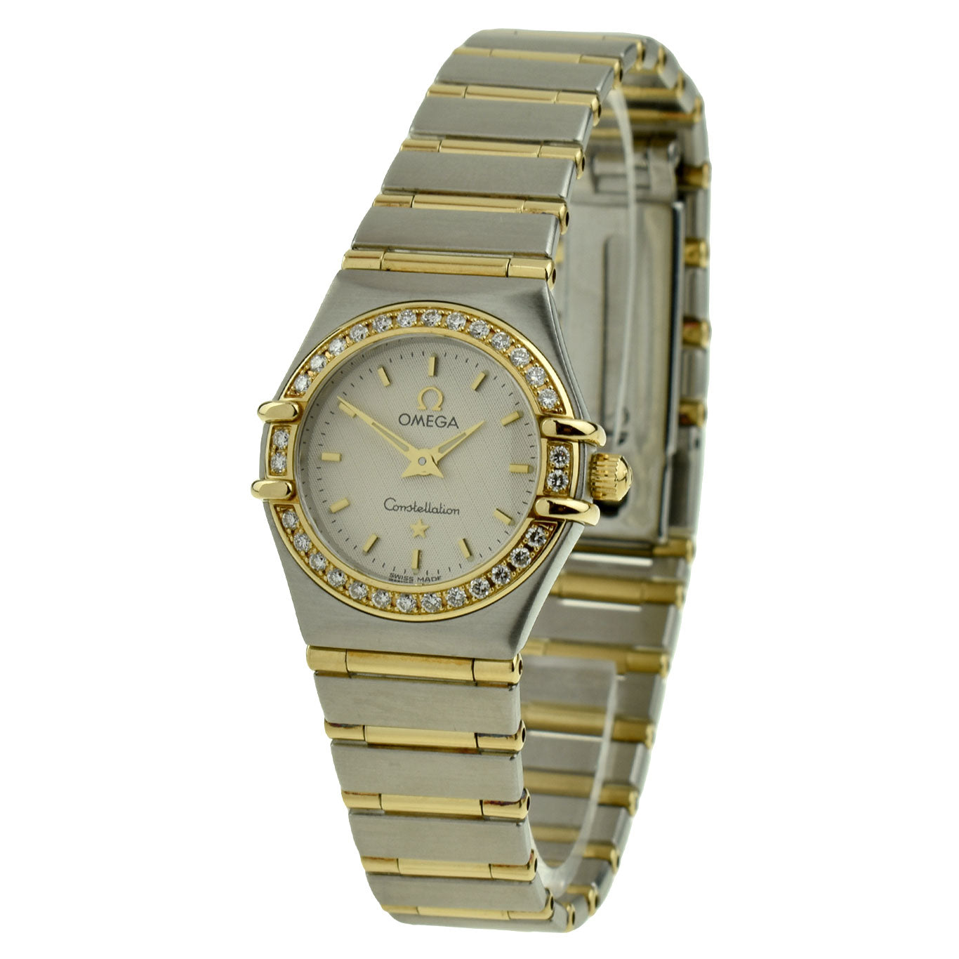 Omega Constellation Mini Steel &amp; Gold Diamond Set 1267.30.00