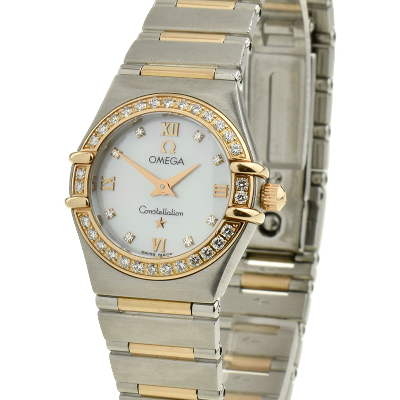 Omega Constellation Mini Steel &amp; Rose Gold Diamond Set 1360.76.00
