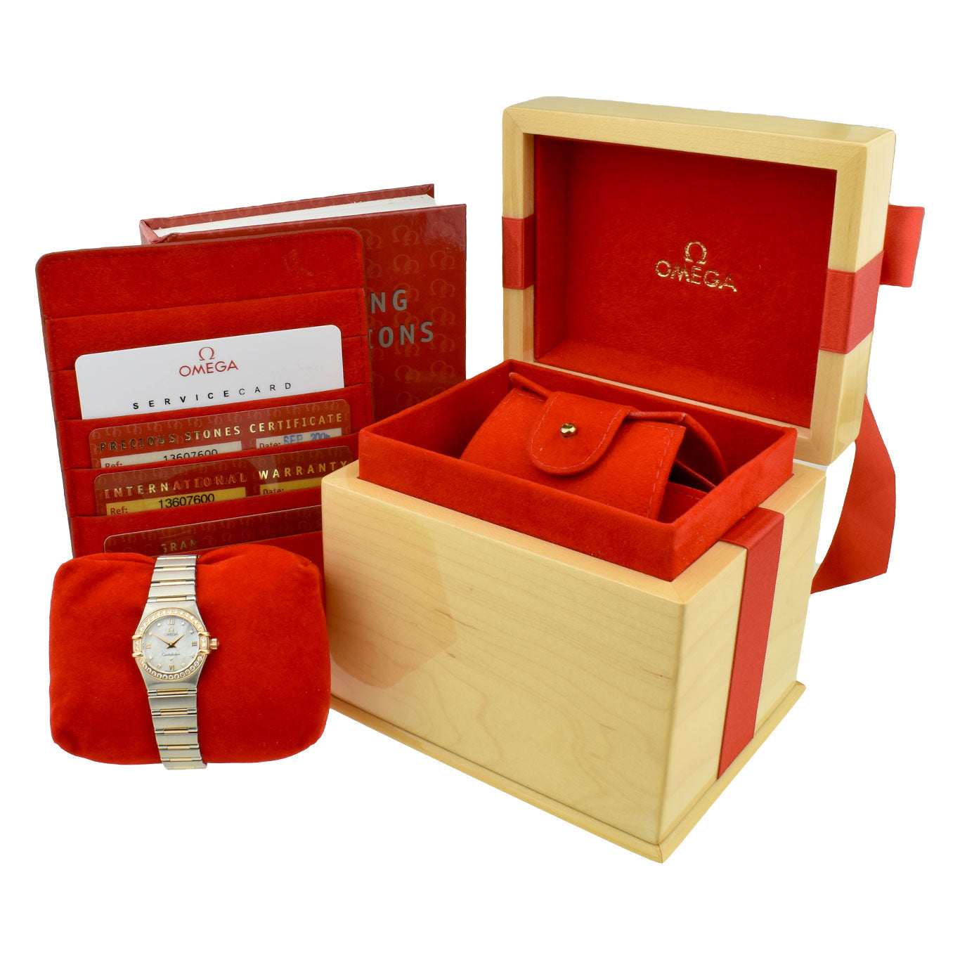 Omega Constellation Mini Steel &amp; Rose Gold Diamond Set 1360.76.00