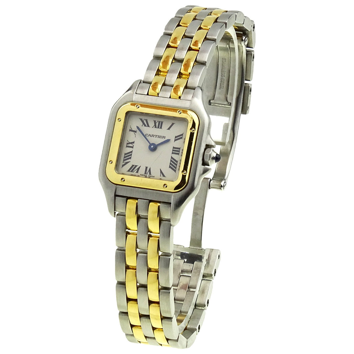 Cartier Panthere Steel and Gold Quartz