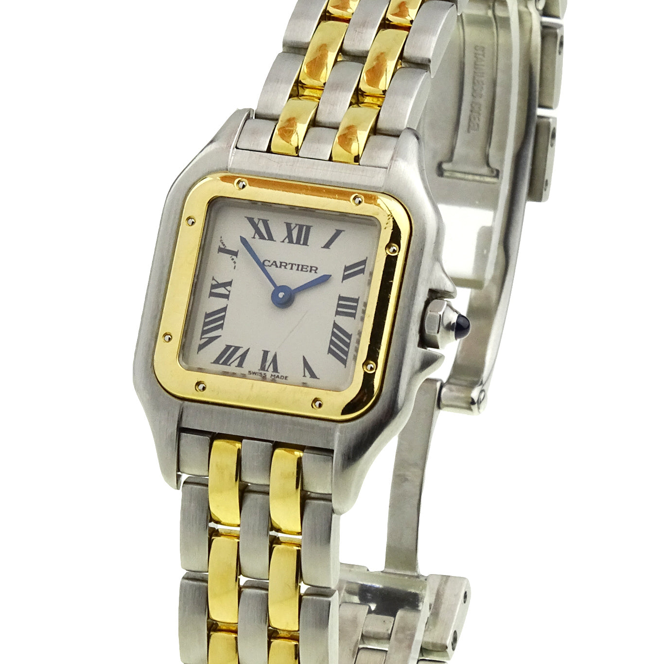 Cartier Panthere Steel and Gold Quartz