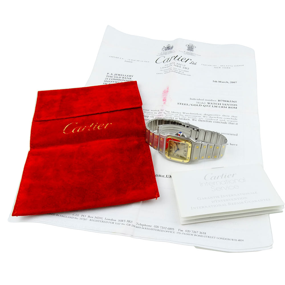 Cartier Santos Galbee Steel &amp; Gold Quartz 187901