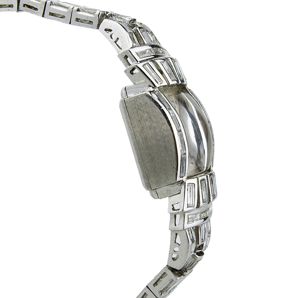 Hamilton Ladies Platinum &amp; Diamond Art Deco Style Cocktail Watch